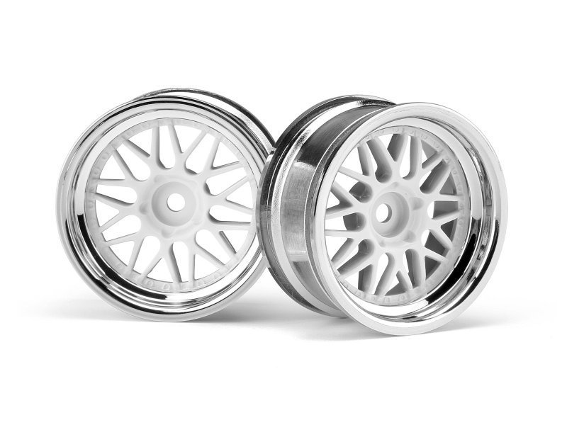 HRE C90 WHEEL 26mm CHROME/WHITE (6mm OFFSET/2pcs)