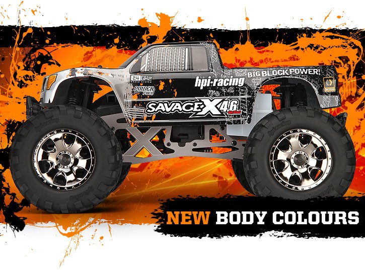 SAVAGE X RTR 4.6 ROTOSTART SILVER/BLACK BODY