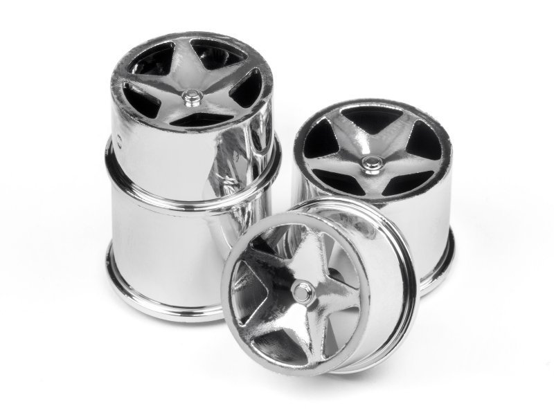 Q32 SUPER STAR WHEEL SET F/R (CHROME18x10/18x14/4pcs)