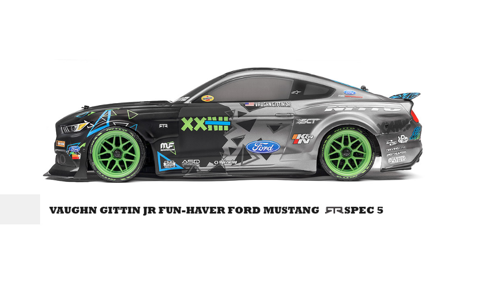 HPI 1/10 RS4 Sport3 Drift RTR Ford Mustang Vaughn Gittin Jr. Body