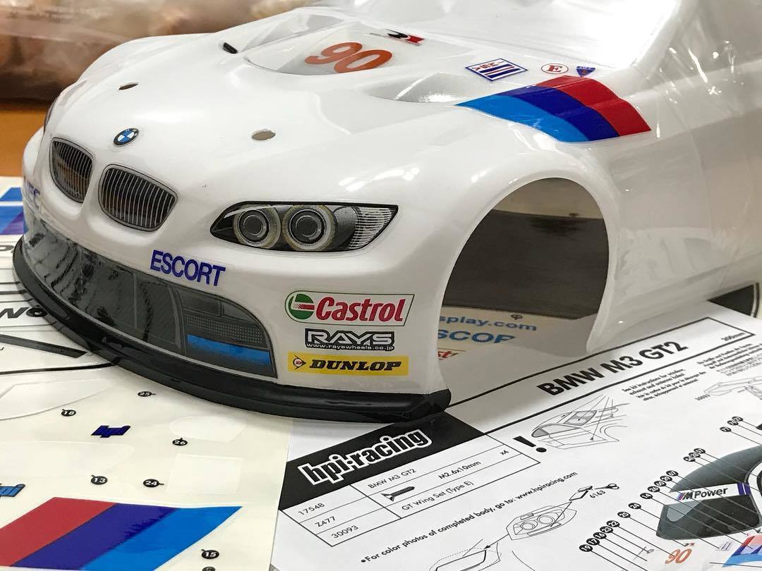 1/10 BMW M3 GT2 (E92) BODY (200mm) BOYASIZ ŞEFFAF KAPORTA