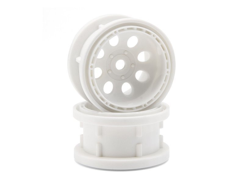 1/10 ROCK 8 BEAD LOCK WHEEL WHITE 2.2’’ (55x36mm/2pcs) rock crawler jantı (2 pcs)