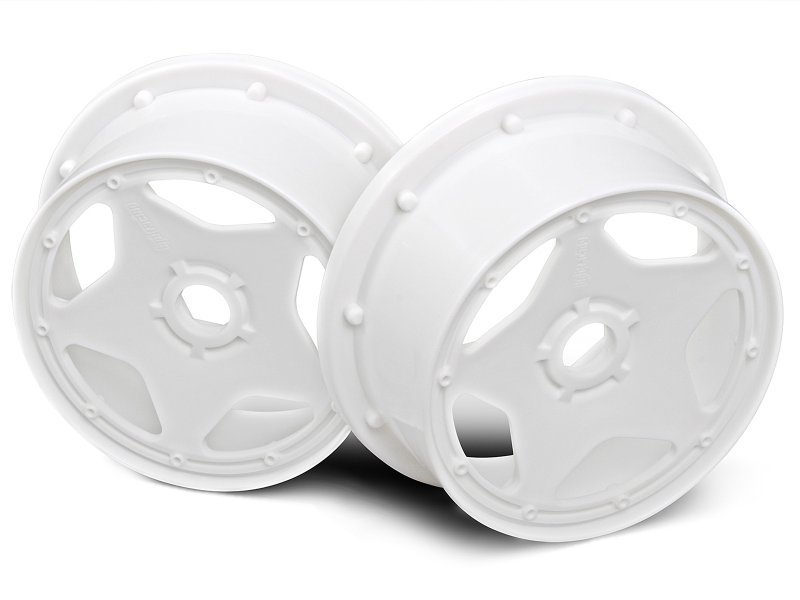 SUPER STAR WHEEL WHITE (120x60mm/2pcs) BAJA 5B/For Front