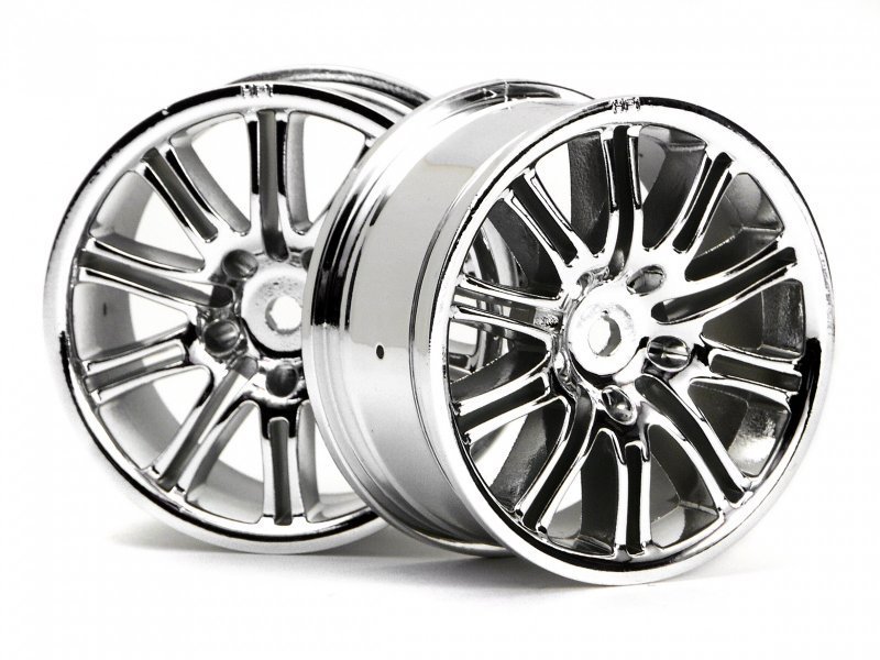 1/10 10 SPOKE MOTOR SPORT WHEEL 26mm CHROME