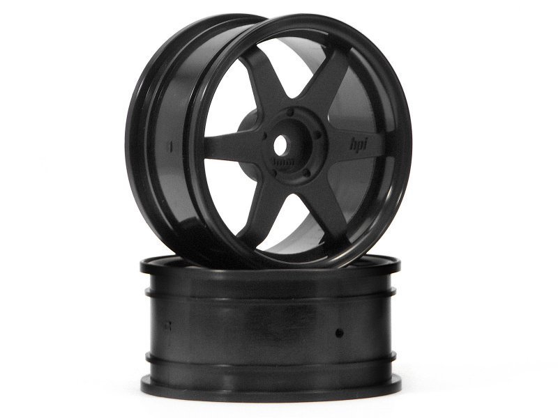 1/10 TE37 WHEEL 26mm BLACK (3mm OFFSET)