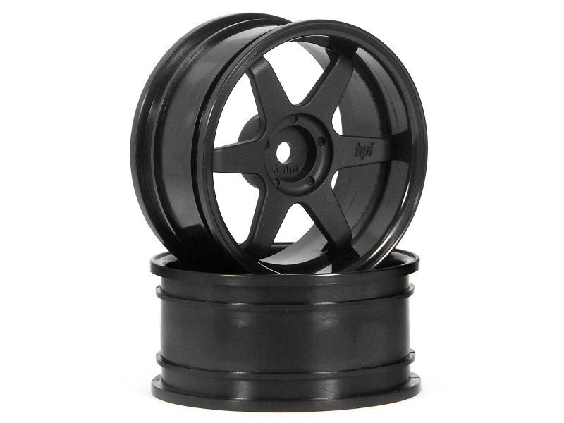 1/10 TE37 WHEEL 26mm BLACK (6mm OFFSET)