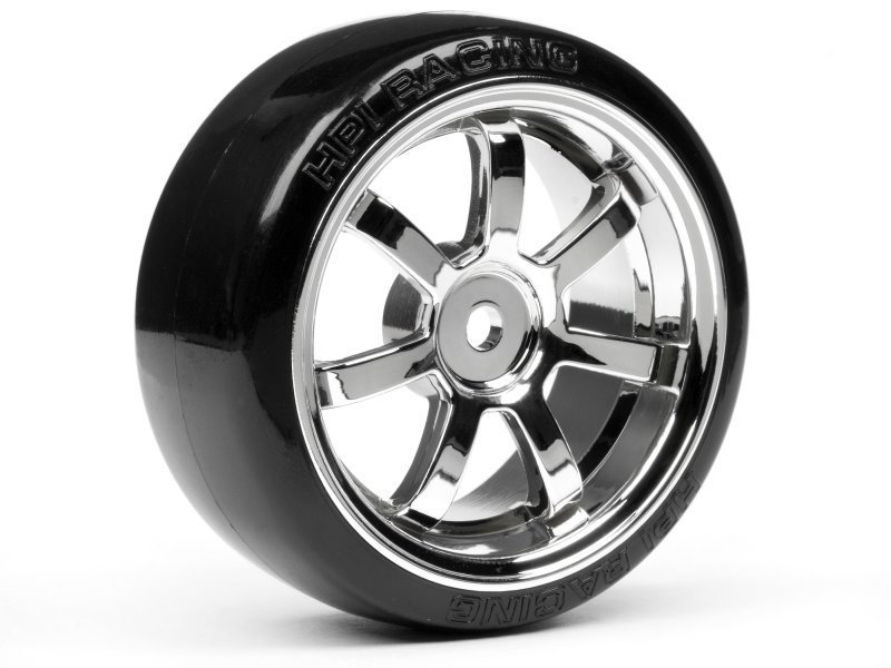 1/10 T-DRIFT TIRE 26mm RAYS 57S-PRO WHEEL CHROME