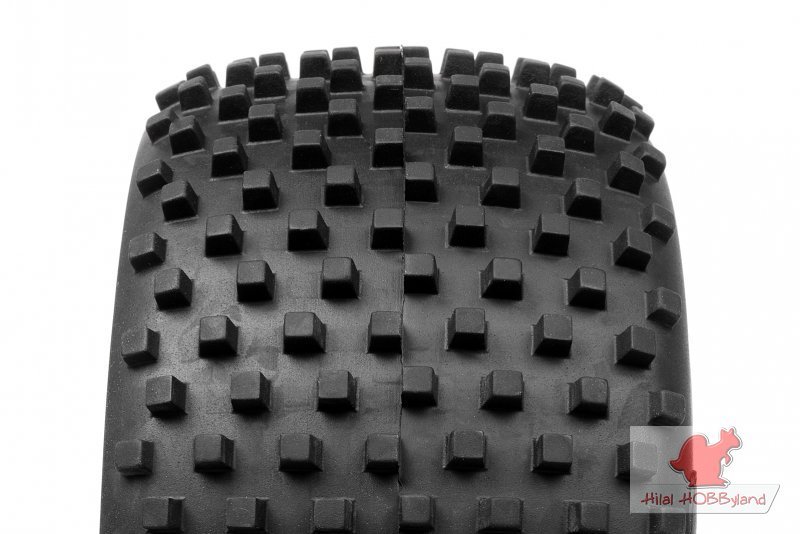 1/5 DIRT BUSTER BLOCK REAR TIRE HD COMPOUND ON BLACK WHEEL