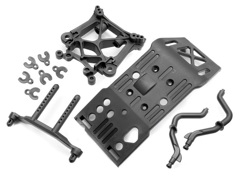 SKID PLATE/BODY MOUNT/SHOCK TOWER SET Savage X