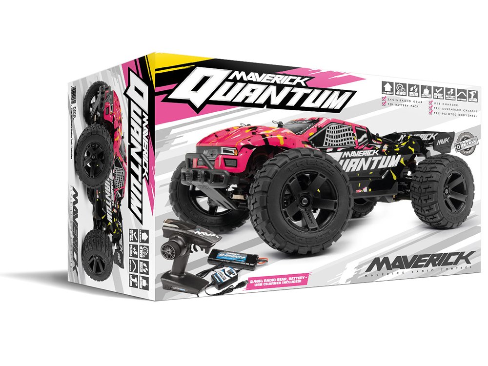 QUANTUM XT 1/10 PINK STADIUM TRUCK