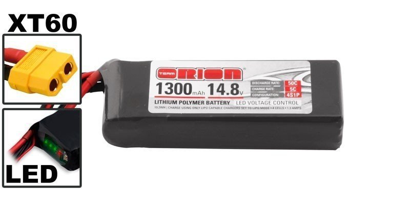 TEAM ORION 1300 Mah 4S 14,8V 50C XT60 Lipo Batarya