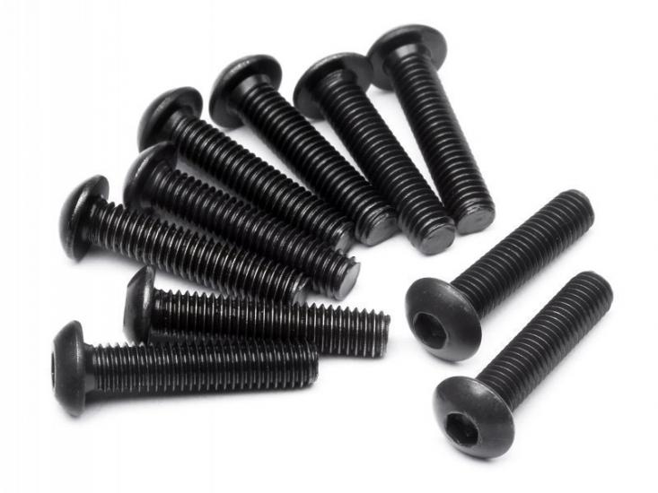 BUTTON HEAD SCREW M3x14mm (HEX SOCKET/10pcs)