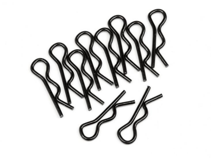 BODY CLIP (10pcs) BLACK 6mm