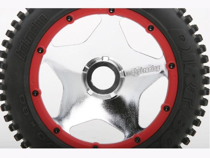 SUPER STAR WHEEL SHINY CHROME (120x75mm/2pcs) BAJA 5B/For Rear SADECE JANT