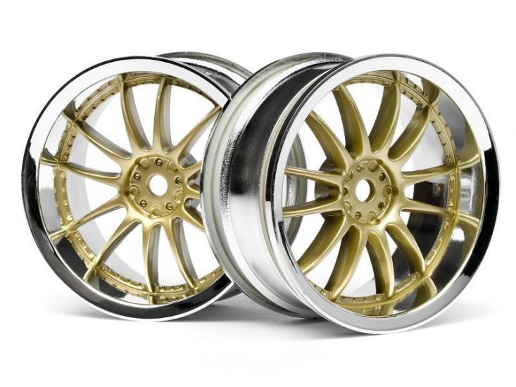 WORK XSA 02C WHEEL 26mm CHROME/GOLD (3mm OFFSET) 2 pcs