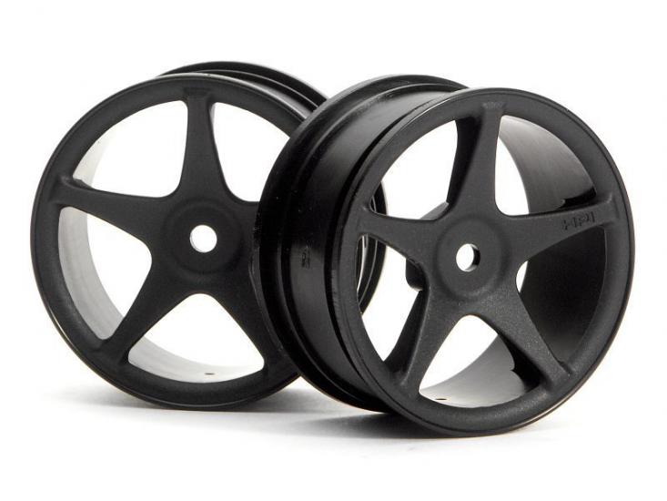 1/10 SUPER STAR WHEELS 26mm BLACK (1mm OFFSET)