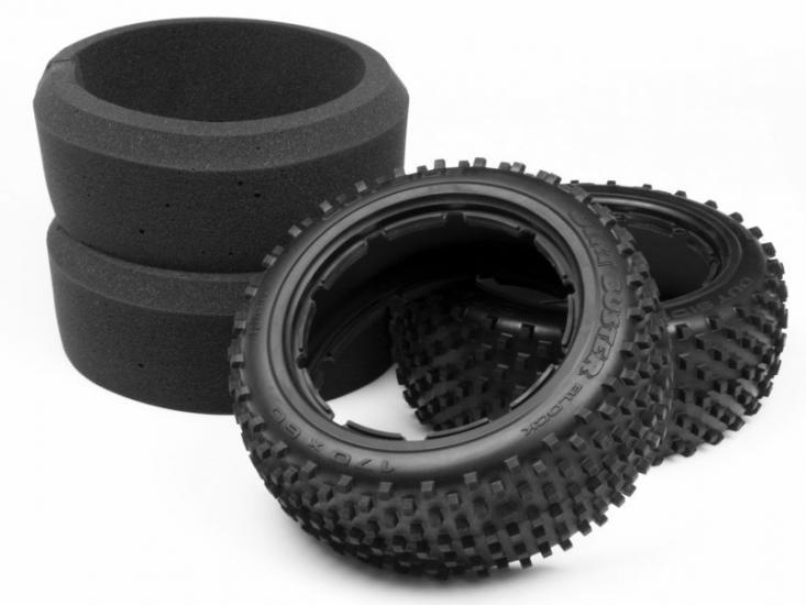 DIRT BUSTER BLOCK TIRE M COMPOUND FRONT (170x60mm/2pcs)