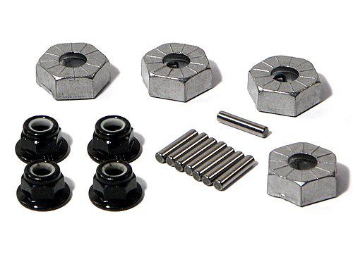 HEX WHEEL HUB 14mm (SILVER/4pcs) 1/8 CARS