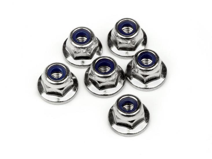 Flanged Lock Nut M3 6Pcs