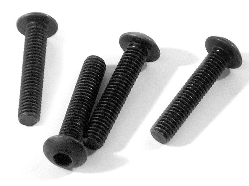 BUTTON HEAD SCREW M3x15mm (HEX SOCKET/4pcs)